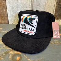 Hermosa Beach SURF HERMOSA ::: OPEN DAILY 6 Panel Micro Cord - Black