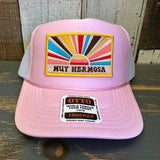 Hermosa Beach MUY HERMOSA Trucker Hat - Soft Pink/White