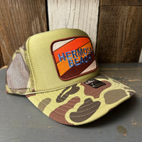 Hermosa Beach GOLF CARTS & YOGA PANTS Trucker Hat - CAMOUFLAGE Green/Light Loden/Green