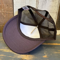 Hermosa Beach ARE YOU ESTABLISHED? Foam Trucker Cap Hat - Brown/Khaki