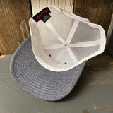 Hermosa Beach CLASSIC LOGO 6 Panel Low Profile Mesh Back Trucker Hat - Navy/White