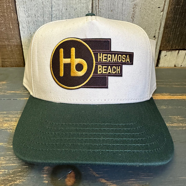 Hermosa Beach THE NEW STYLE 5 Panel Mid Profile Cap - Green/Natural