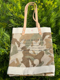 HERMOSA BEACH: City Series - Long Handle Market Bag in SAFARI CAMO (TYPE: BD-ML03N-OS)