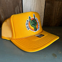 SO FAR :: SO BUENO 5 Panel High Crown Trucker Hat - Gold