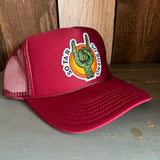 SO FAR :: SO BUENO High Crown Trucker Hat - Burgundy Maroon