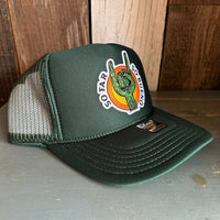 SO FAR :: SO BUENO High Crown Trucker Hat - Dark Green