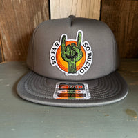 SO FAR :: SO BUENO Trucker Hat - Charcoal Grey (Flat Brim)