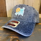 Hermosa Beach LIFEGUARD TOWER 6 Panel Low Profile Dad Hat - Deep Navy Denim