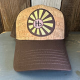 Hermosa Beach SUNBEAMS Premium Cork Low Profile Mesh Back Trucker Hat - (Brown/Cork)