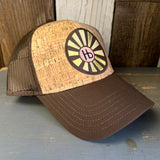 Hermosa Beach SUNBEAMS Premium Cork Low Profile Mesh Back Trucker Hat - (Brown/Cork)