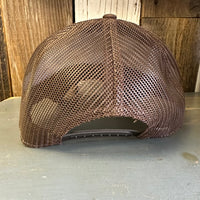 Hermosa Beach PIER AVE Premium Cork Low Profile Mesh Back Trucker Hat - (Brown/Cork)