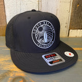 SOUTH BAY SURF CALIFORNIA (Black Patch) 6 Panel Snapback Hat Cap - Black