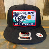 Hermosa Beach THE PERFECT WAVE 6 Panel Snapback Hat Cap - Black