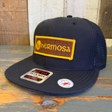 Hermosa Beach AS REAL AS THE STREETS 6 Panel Snapback Hat Cap - Black