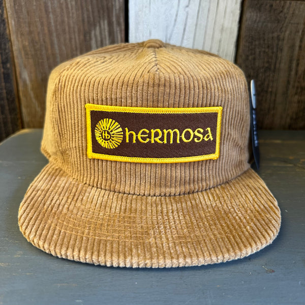 Hermosa Beach AS REAL AS THE STREETS Vintage Corduroy Hat - Khaki Brown