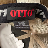 Hermosa Beach RETRO SUNSET 6 Panel Low Profile "OTTO COMFY FIT" Mesh Back Trucker Hat - Vintage Wash Black/Khaki