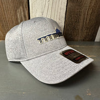 MANHATTAN BEACH PIER & ROUNDHOUSE - 6 Panel Trucker Hat - Heather Grey/White