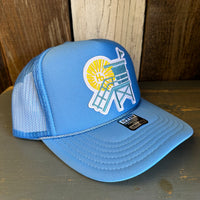 Hermosa Beach LIFEGUARD TOWER High Crown Trucker Hat- Col. Blue