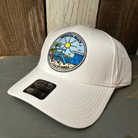 Hermosa Beach SHOREFRONT - 6 Panel Low Profile Baseball Cap - White