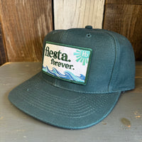 Hermosa Beach FIESTA FOREVER - 6 Panel Mid Profile Baseball Cap - Dark Green
