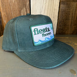 Hermosa Beach FIESTA FOREVER - 6 Panel Mid Profile Baseball Cap - Dark Green