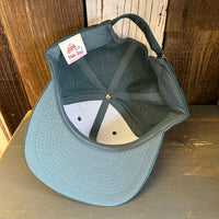 Hermosa Beach WOODIE - 6 Panel Mid Profile Baseball Cap - Dark Green