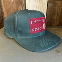 Hermosa Beach WELCOME SIGN - 6 Panel Mid Profile Baseball Cap - Dark Green