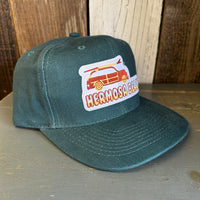 Hermosa Beach WOODIE - 6 Panel Mid Profile Baseball Cap - Dark Green