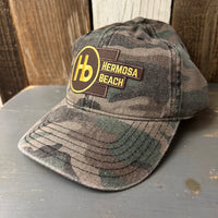 Hermosa Beach THE NEW STYLE - 6 Panel Low Profile Style Dad Hat with Velcro Closure - Camo