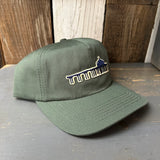 MANHATTAN BEACH PIER & ROUNDHOUSE - 5 Panel Hat - Forest Green