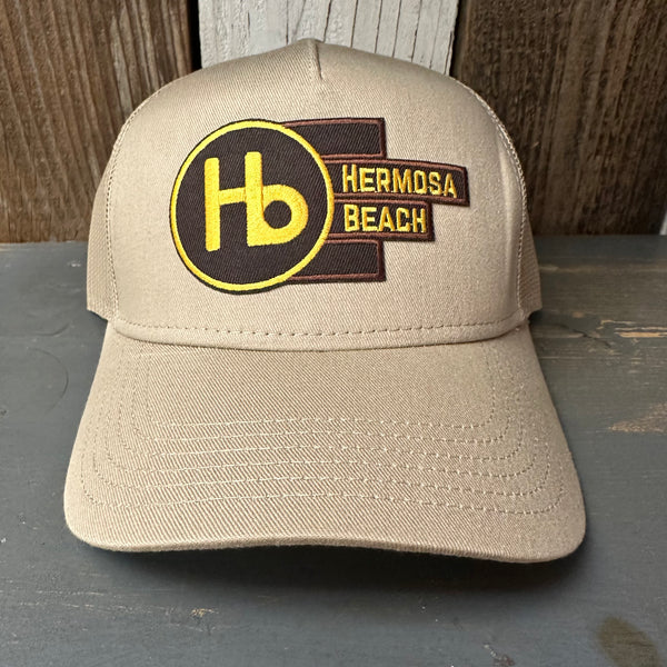 Hermosa Beach THE NEW STYLE - 5 Panel Mid Profile Mesh Back Trucker Hat - Khaki