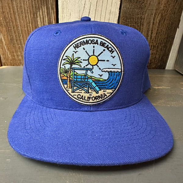 Hermosa Beach SHOREFRONT 6 Panel Mid Profile Baseball Cap - Royal Blue