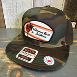 Hermosa Beach RETRO SUNSET 6 Panel Snapback Hat - Camo