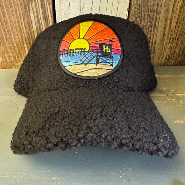 Hermosa Beach OBLIGATORY SUNSET Sherpa Cap - Black