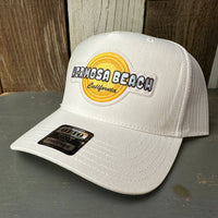 Hermosa Beach HIGH HEAT - 5 Panel Mid Profile Mesh Back Trucker Hat - White