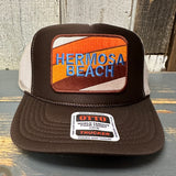 Hermosa Beach GOLF CART & YOGA PANTS High Crown Trucker Hat - Khaki/Brown