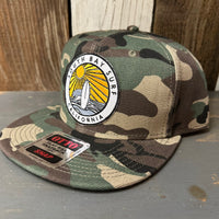 SOUTH BAY SURF (Multi Patch) 6-Panel Mid Profile Snapback Hat - Camo