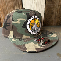 SOUTH BAY SURF (Multi Patch) 6-Panel Mid Profile Snapback Hat - Camo