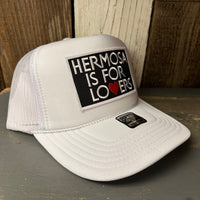 Hermosa Beach HERMOSA IS FOR LOVERS High Crown Trucker Hat - White