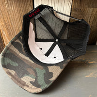 Hermosa Beach THE NEW STYLE 6 Panel Low Profile Trucker Hat - Camo/Black