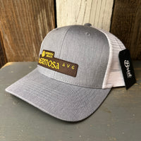Hermosa Beach HERMOSA AVE 6 Panel Trucker Hat - Grey/White