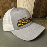 Hermosa Beach HERMOSA AVE 6 Panel Trucker Hat - Grey/White