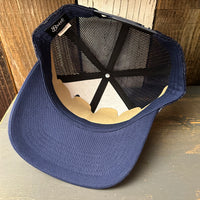 SOUTH BAY SUR (Navy Patch) 6 Panel Trucker Hat - Navy