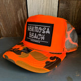 Hermosa Beach ROPER High Crown Trucker Hat - Neon Orange Hunters Camo