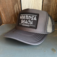Hermosa Beach ROPER High Crown Trucker Hat - Charcoal (Curved Brim)