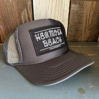 Hermosa Beach ROPER High Crown Trucker Hat - Charcoal (Curved Brim)