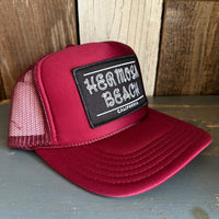 Hermosa Beach ROPER High Crown Trucker Hat - Burgundy Maroon