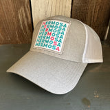 Hermosa Beach OCEAN DRIVE 6 Panel Low Profile Mesh Back Trucker Hat - Heather Grey/White