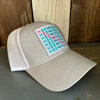 Hermosa Beach OCEAN DRIVE 6 Panel Low Profile Mesh Back Trucker Hat - Heather Grey/White