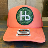 Hermosa Beach HERMOSA HILLS High Crown Trucker Hat - Coral